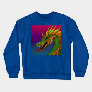 Green Fantasy Dragon Crewneck Sweatshirt